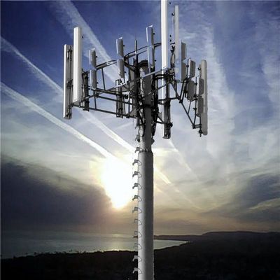 4G 5G सिग्नल सेल पोल मोनोपोल टॉवर गैल्वनाइज्ड जीएसएम एंटीना ब्रैकेट माउंट