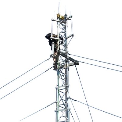 30M 55M 85M गाइड वायर 3 लेग गैल्वेनाइज्ड ग्रिट स्टील 5G वाईफाई आईएसपी इंटरनेट माइक्रोवेव दूरसंचार सिग्नल मास्ट