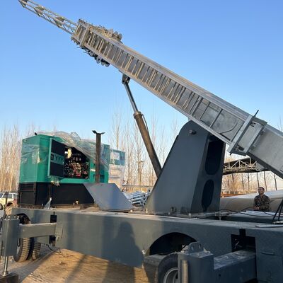 मोनोपोल दूरबीन टॉवर 15-25M जस्ती स्टील ट्रक घुड़सवार संचार एंटेना 40M/S पवनरोधी आईएसओ प्रमाणित