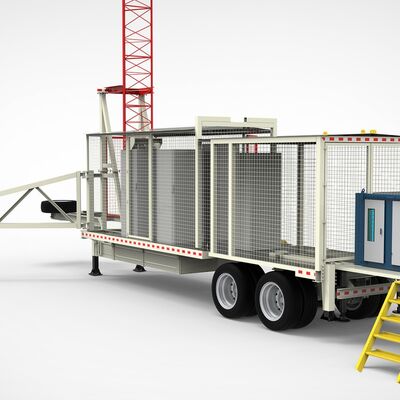 30M दूरबीन टॉवर जस्ती स्टील ट्रक घुड़सवार संचार एंटेना 40M/S हवा प्रतिरोध आईएसओ प्रमाणित