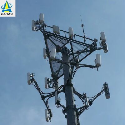 11 23 36M कस्टम ऊंचाई मोनोपोल संचार टॉवर दूरस्थ क्षेत्र सिग्नल कवरेज के लिए लंबी सेवा जीवन