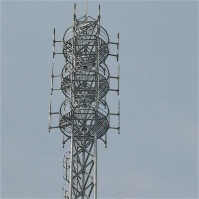 अनुकूलन योग्य 3 टांगों वाला ट्यूबलर स्टील टॉवर आउटडोर टेलीकॉम मॉनिटरिंग अवलोकन और सुरक्षा प्रतिष्ठानों के लिए डिज़ाइन किया गया है