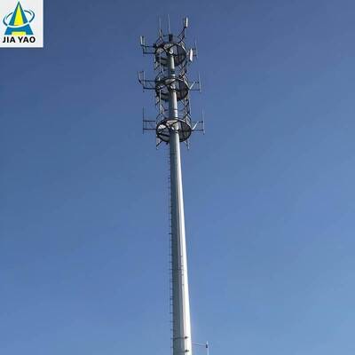 लंबी दूरी के ग्रामीण कवरेज के लिए 12 32M मोनोपोल हाई गेन 5G मिलीमीटर वेव एंटीना टॉवर