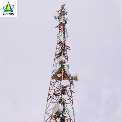 सीमा क्षेत्र सिग्नल कवरेज के लिए 35M 46M 62मीटर Q355 स्टील 3 लेग्ड एंगल स्टील टॉवर