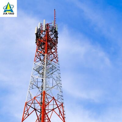 ठंडे क्षेत्र के टेलीकॉम इंफ्रास्ट्रक्चर के लिए 30M 40M 45M एंटी आइस कोटिंग 4 लेग्ड एंगल स्टील टॉवर