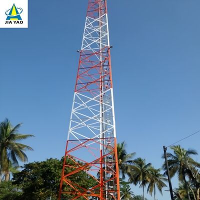 फास्ट फील्ड असेंबली के लिए 38 46 52M हॉट डिप गैल्वनाइज्ड 3 लेग्ड एंगल स्टील टॉवर वेल्ड फ्री