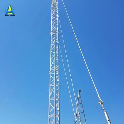 30m GSM Telecom Antenna Communication Telecommunication Lattice Triangle Triangular Guyed Mast Tower