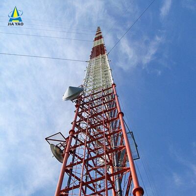 20 m 30 Meters Galvanized Tubular Steel Radio Antenna Telecommunication Guyed Mast Communication Telecom Triangular Guyed Tower