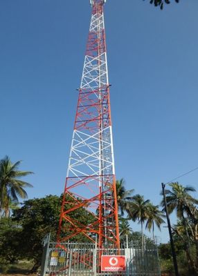 स्व-समर्थन इंटरनेट 5जी दूरसंचार एंटीना 3 पैरों वाला कोणीय इस्पात टॉवर