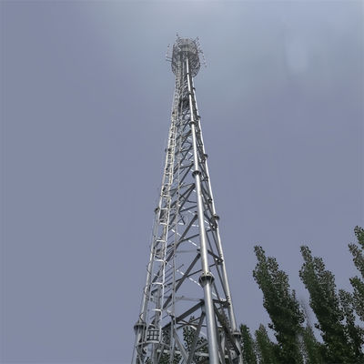 3 पैरों वाला ट्यूबलर स्टील टॉवर मोबाइल नेटवर्क 4G 5G सिग्नल रेडियो ट्रांसमिशन टॉवर