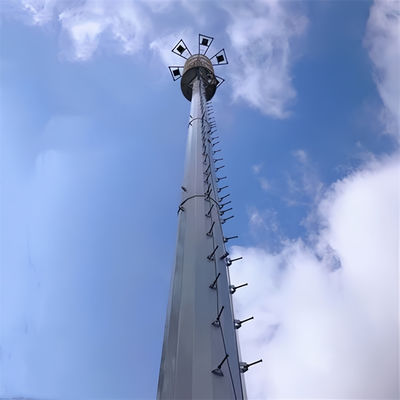 ISO 1461 15 20 30 40 50 M मीटर 4G 5G स्टैंड सेल सिग्नल पोल चढ़ाई सीढ़ी स्व-समर्थन बी मोनोपोल एंटीना टॉवर