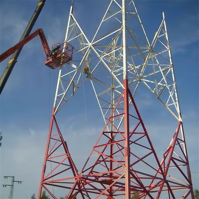 50 60 70 80 मीटर 3G 4G 5G मास्ट एंटीना आश्रय 4-पैर जाली स्व-समर्थन पायलन स्टील संरचना दूरसंचार टॉवर