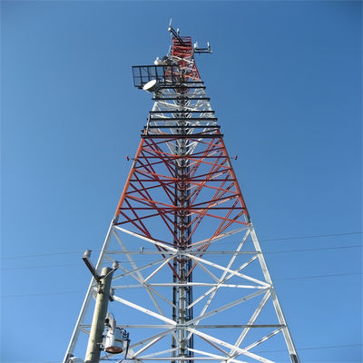 10 - 60 मीटर स्व-समर्थन इंटरनेट 5G दूरसंचार टॉवर एंटीना 3 पैरों वाला टॉवर