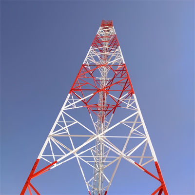 30 मीटर जस्ती इस्पात एकल मस्तूल संचार एंटेना मोनो पोल सेल फोन रेडियो मोनोपोल टॉवर