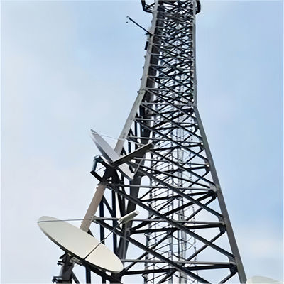 GB ANSI TIA-222-G मानक Q235 Q345 दूरसंचार एंटेना टॉवर 3leg 60m रेडियो माइक्रोवेव