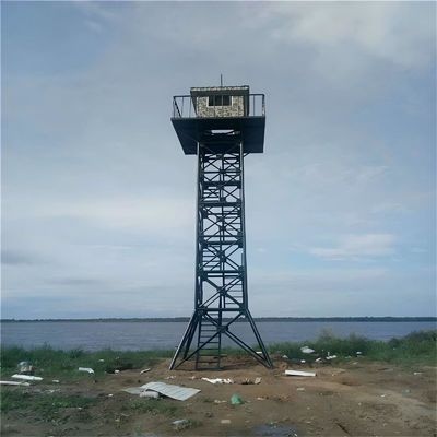 अग्नि अवलोकन वन परिप्रेक्ष्य सुरक्षा गार्ड घड़ी टॉवर 120ft स्व-समर्थन कोण स्टील मंच