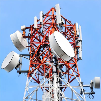 स्व-समर्थन एंटीना टॉवर 4 पैर टॉवर जस्ती 20 मीटर - 55 मीटर 60 मीटर