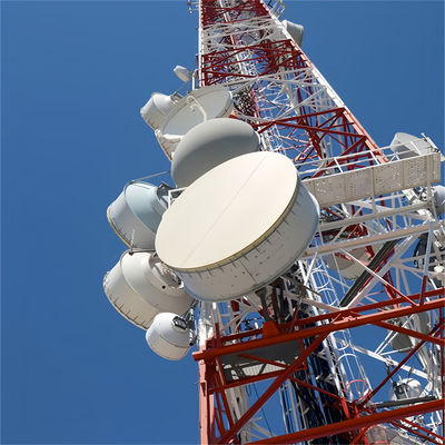 स्व-समर्थन एंटीना टॉवर 4 पैर टॉवर जस्ती 20 मीटर - 55 मीटर 60 मीटर