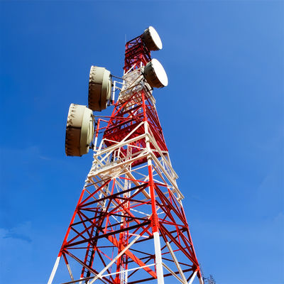 स्व-समर्थन एंटीना टॉवर 4 पैर टॉवर जस्ती 20 मीटर - 55 मीटर 60 मीटर