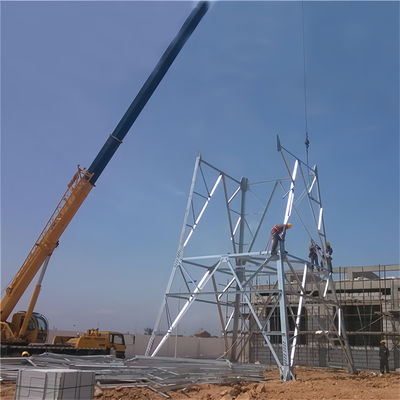 स्वायत्त जाली स्टील माइक्रोवेव रेडियो वाईफाई दूरसंचार 4 पैर कोण सेल टॉवर और जाली मस्तूल बिक्री के लिए