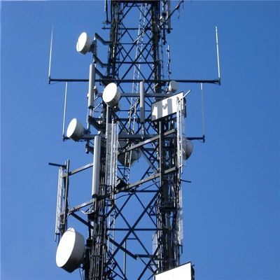 60 मीटर 4 पैर गैल्वेनाइज्ड सेल्फ स्टैंडिंग एंटीना टॉवर कोण प्रसारण माइक्रोवेव रेडियो उच्चतम संचार टॉवर