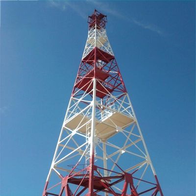 60 डिग्री कोण 4 पैरों वाला कोणीय स्व-समर्थन जाली टॉवर स्टील संचार टॉवर