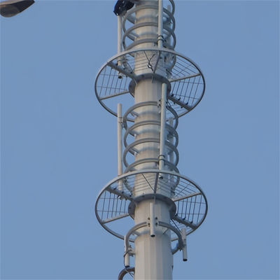 उच्च तन्यता स्टील के साथ OEM गैल्वेनाइज्ड बायोनिक मोनोपोल दूरसंचार टॉवर