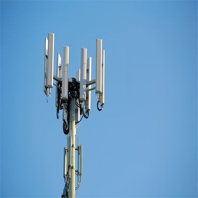 उच्च स्व-समर्थन स्टील संरचना एकाधिकार संचार टॉवर 20m 30m 40m एकल ट्यूब गोल पोल जीएसएम