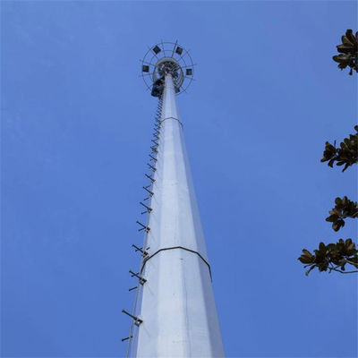 उच्च गुणवत्ता 20m 30m 45m 50m संचार एंटीना पोल 5G सेल सिग्नल बेस स्टेशन मोनोपोल स्टील दूरसंचार टॉवर