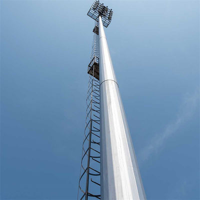 उच्च गुणवत्ता 20m 30m 45m 50m संचार एंटीना पोल 5G सेल सिग्नल बेस स्टेशन मोनोपोल स्टील दूरसंचार टॉवर
