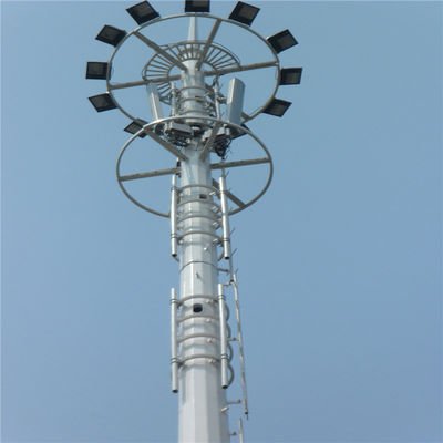 उच्च गुणवत्ता 20m 30m 45m 50m संचार एंटीना पोल 5G सेल सिग्नल बेस स्टेशन मोनोपोल स्टील दूरसंचार टॉवर