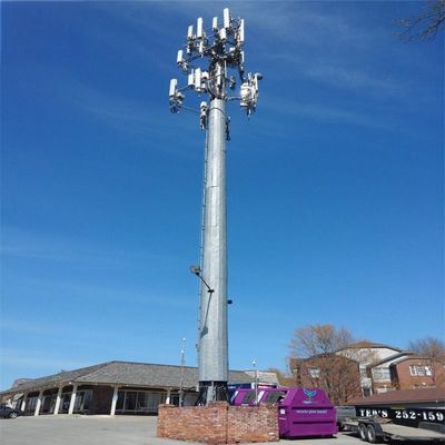 4G 5G सिग्नल सेल पोल मोनोपोल टॉवर गैल्वनाइज्ड जीएसएम एंटीना ब्रैकेट माउंट
