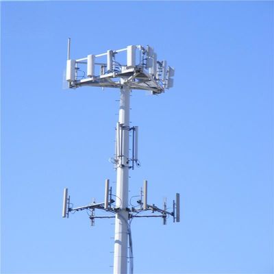 स्टील 20 मीटर जीएसएम मोनोपोल स्टील टॉवर कम्युनिकेशन टॉवर बिक्री के लिए Q345B/A572