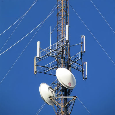 वायरलेस संचार आयरन दूरसंचार Guyed Pole Tower 5g रेडियो एंटीना वाईफाई आईएसपी इंटरनेट टॉवर बिक्री के लिए