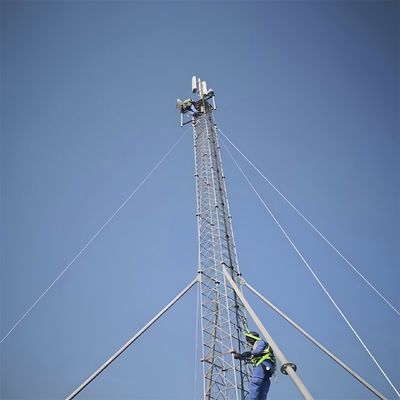जीएसएम 20 25 एम 30 एम गाइड वायर टावर त्रिकोण मस्त लटकन स्टील टावर