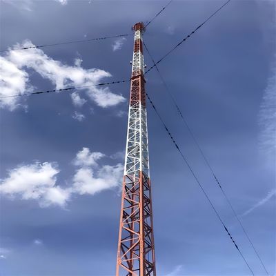 जीएसएम 20 25 एम 30 एम गाइड वायर टावर त्रिकोण मस्त लटकन स्टील टावर
