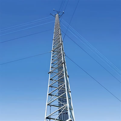 जीएसएम 20 25 एम 30 एम गाइड वायर टावर त्रिकोण मस्त लटकन स्टील टावर
