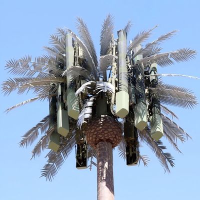 जस्ती स्टील सिंगल ट्यूब बायोनिक छलावरण 5g टावर नारियल का पेड़ दूरसंचार ताड़ का पेड़ पाइन का पेड़