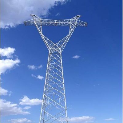 110KV 220KV गर्म डुबकी जस्ती बड़ी बिजली लाइन टावर उच्च वोल्टेज विद्युत टावर