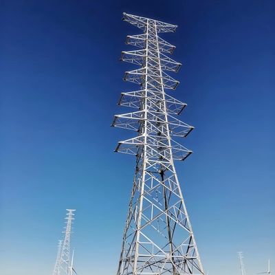 जस्ती जाली कोण बहु सर्किट धातु बिजली लाइन टावर निलंबन डबल सर्किट ग्रिड पावर टावर