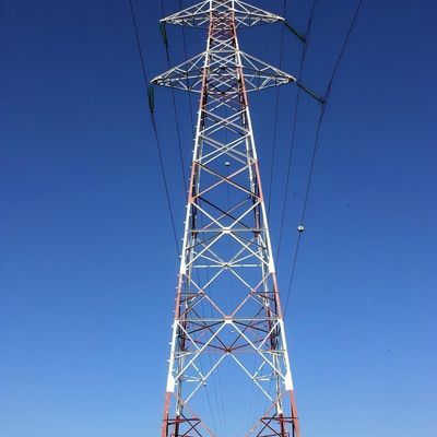 110 केवी टॉवर जस्ती फ्लैंग्ड बड़ी पावर लाइन टॉवर सिंगल ट्यूब ट्रांसमिशन लाइन मोनोपोल टॉवर