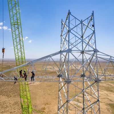 कोण लोहा उच्च वोल्टेज विद्युत टॉवर हवा की गति 30-180 किमी/घंटा 132kv ट्रांसमिशन टॉवर