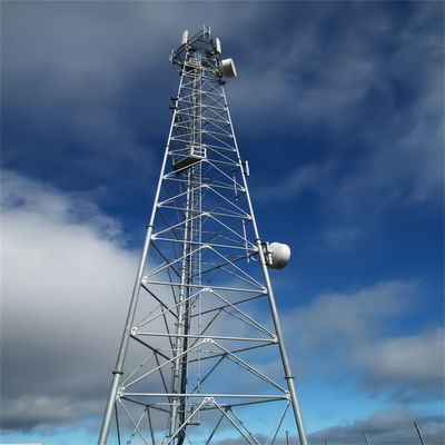 3 पैरों वाला ट्यूबलर स्टील टॉवर मोबाइल नेटवर्क 4G 5G सिग्नल रेडियो ट्रांसमिशन टॉवर