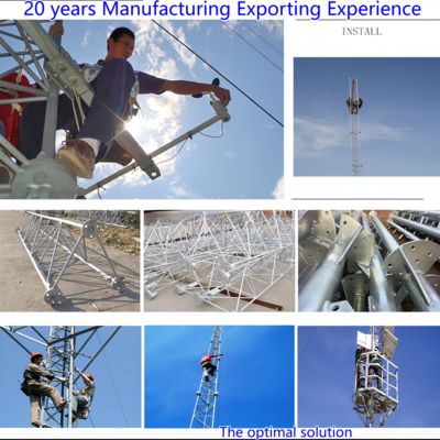 गाइ रस्सी सेल टॉवर उच्च शक्ति स्टील 35 मीटर मोबाइल नेटवर्क उपनगरीय क्षेत्र हवा प्रतिरोधी