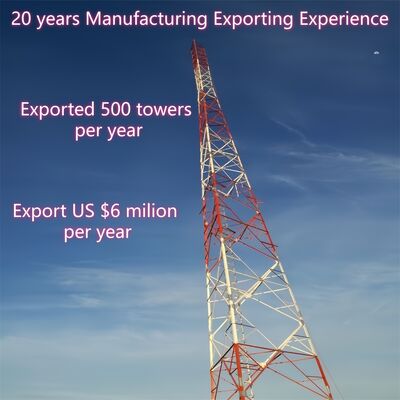 स्व-समर्थन गल्वानाइज्ड कोणीय इस्पात 3 पैर टावर