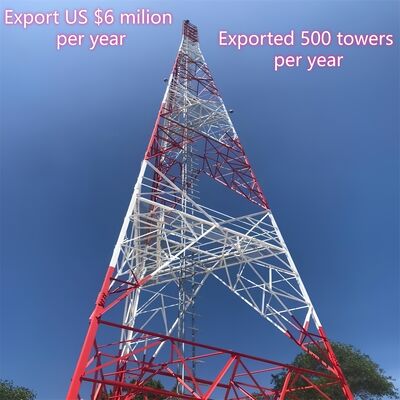 5 10 15 20 25 30 एम स्व-समर्थन जस्ती कोणीय इस्पात 3 पैर टावर