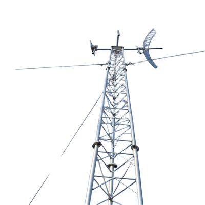 ट्यूबलर स्टील माइक्रोवेव वायर्ड कम्युनिकेशन टॉवर 20- 80M 3 लेग्ड