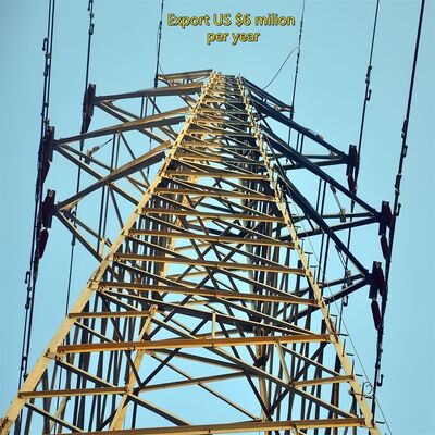 10KV 380KV पावर ट्रांसमिशन टॉवर हॉट डिप गैल्वेनाइज्ड ग्रिट एंगल स्टील हाई वोल्टेज यूटिलिटी पोल