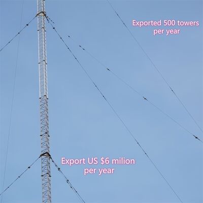 ज्वारीय तार प्रसारण टावर क्षरण प्रतिरोधी स्टील 55 मीटर सिग्नल तटीय क्षेत्र टिकाऊ
