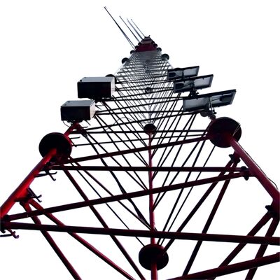 30M 55M 85M गाइड वायर 3 लेग गैल्वेनाइज्ड ग्रिट स्टील 5G वाईफाई आईएसपी इंटरनेट माइक्रोवेव दूरसंचार सिग्नल मास्ट